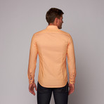 Cotton Button-Up Shirt // Orange (M)