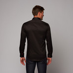 Cotton Button-Up Shirt // Black (XL)