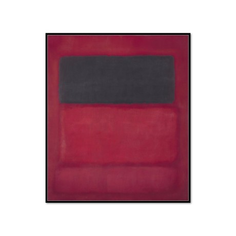 Black Over Reds (Black on Red) 1957 (12.25"W x 14.3"H)