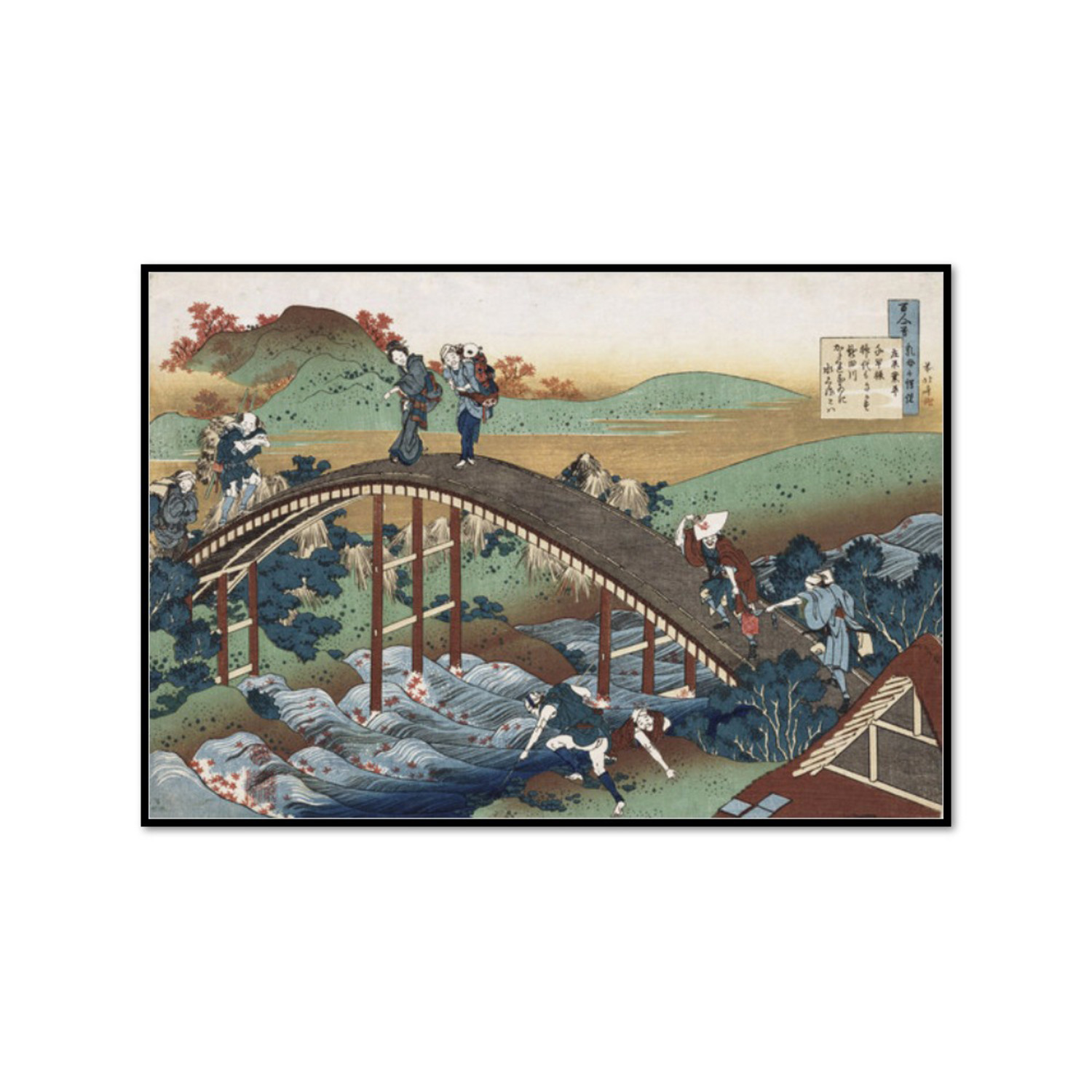 Autumn Maple Leaves On The Tsutaya River 11 5 L X 16 5 W Katsushika Hokusai Touch Of Modern