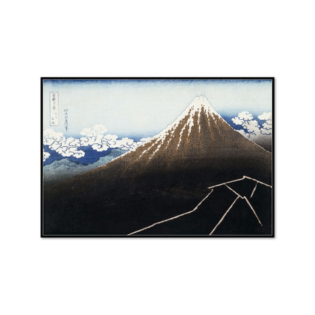 Mount Fuji Above Lightning, from Thirty-Six Views of Mount Fuji (11.4"L x 16.5"W)