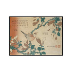 A Paddy Bird Perched on a Flowering Magnolia Branch (12.2"L x 16.5"W)