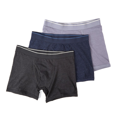 Boxer Briefs // Grey + Navy + Black // Pack of 3 (S)