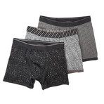 Boxer Briefs // Asphalt Print // Pack of 3 (XL)