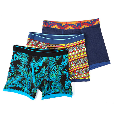 Boxer Briefs // Geometric Print // Pack of 3 (S)
