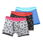 Bottoms Out // Boxer Briefs // Blue + Black + Grey // 3 Pack (S)