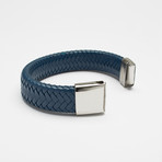 Braided Bracelet + Stainless Steel Buckle // Wide (Navy)