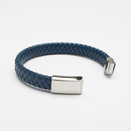 Buckle Wide Braided Bracelet // Black (Brown)