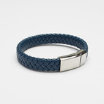 Buckle Wide Braided Bracelet // Black (Brown)