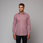 Alâra // Micro-Grid Shirt // Red + Blue Euro Collar (16 (34-35))