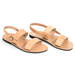 Andros Double Strap Leather Sandal // Natural (Euro: 41)