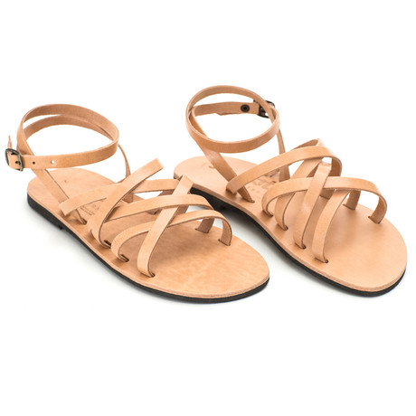 Folegandros Multi Strap Leather Sandal // Natural (Euro: 40)