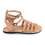 Mykonos Gladiator Leather Sandal // Natural (Euro: 40)