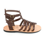 Mykonos Gladiator Leather Sandal // Brown (Euro: 44)