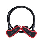 Sweat-Resistant Wireless Neckband Earphones + Microphone (Red)