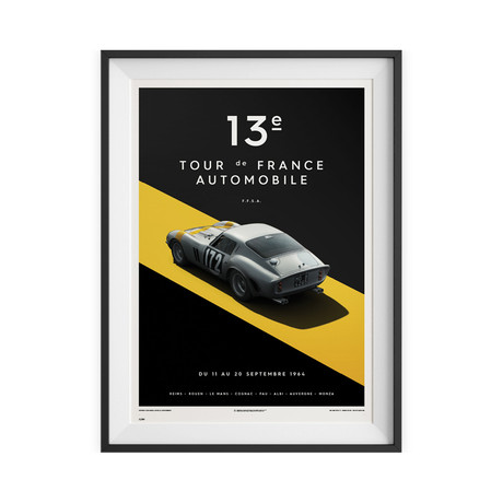 Ferrari 250 GTO Tour de France 1964 // Poster (27.5"W x 39.5"H)
