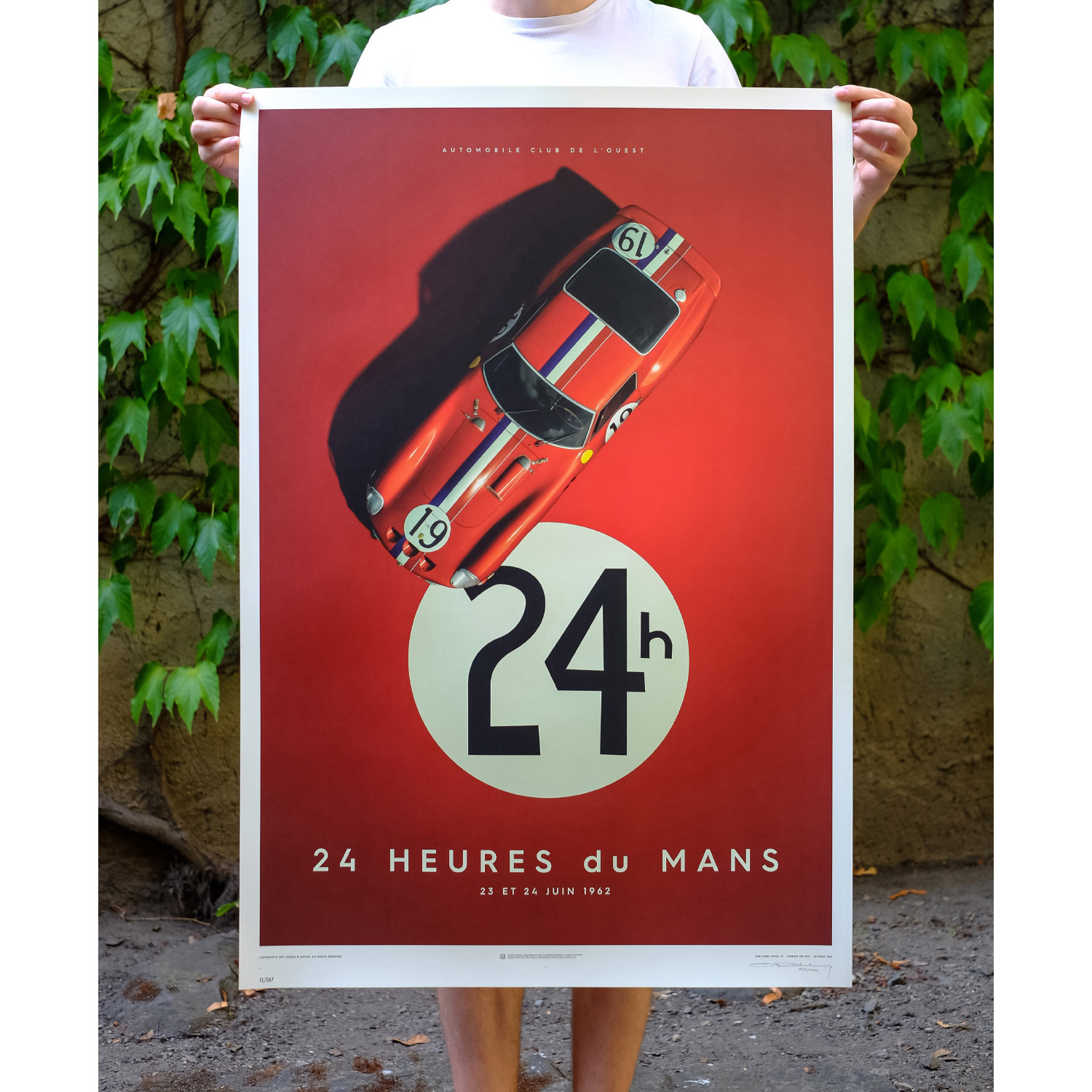 Ferrari 250 GTO Le Mans 1962 // Red // Poster (19.7"W x 27.5"H) - Unique & Limited - Touch of Modern