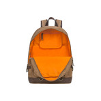 Rucksack Backpack (Khaki + Cognac)
