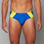 Axel Swim Brief // Royal + Yellow (XL)