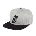 Lay Low // Snapback Baseball Cap // Grey + Black