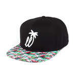 Lay Low // Flamingo Snapback Baseball Cap // Black