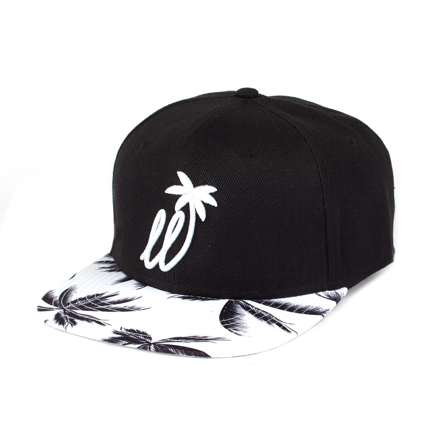 Lay Low // Palm Tree Snapback Baseball Cap // Black LaidBack