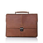 Country Leather Briefcase Bag // Natural
