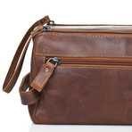 Country Leather Toiletries Bag // Brown