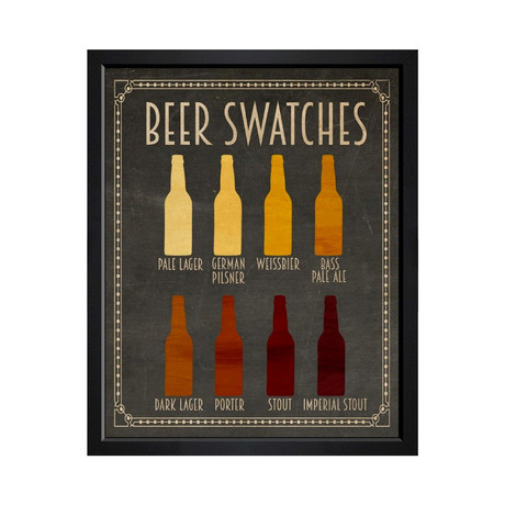 Beer Swatches // Framed Print (16"L x 20"W)