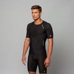 A400 Short Sleeve Compression Top // Black (L)