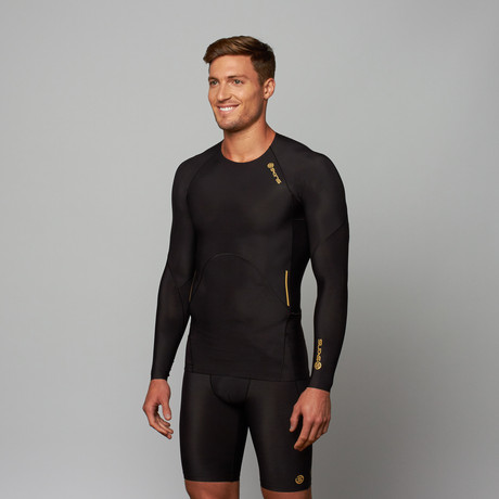 A400 Long Sleeve Compression Top // Black (XS)