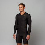 A400 Long Sleeve Compression Top // Black (2XL)