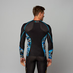 A200 Long Sleeve Compression Top // Black + Graffiti (M)