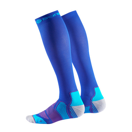 Essentials Compression Socks // Blue + Purple (XS)