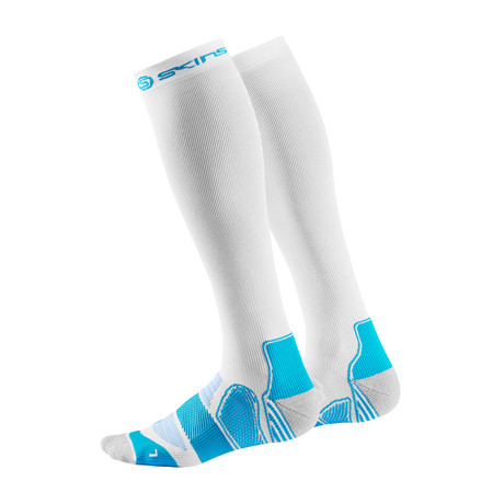 Essentials Compression Sock // White + Blue (XS)