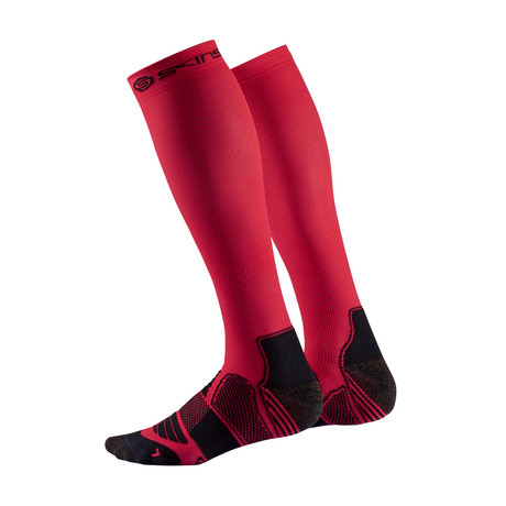 Essentials Compression Sock // Red + Black (XS)