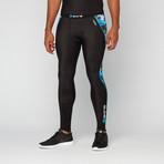 A200 Long Compression Tights // Black + Graffiti (XS)