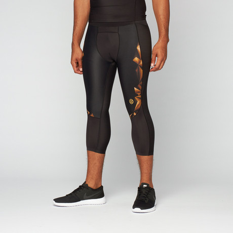 A400 3/4 Compression Tights // Gold (XS)