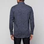 Banana Lemon // Paisley Button-Up // Blue (2XL)