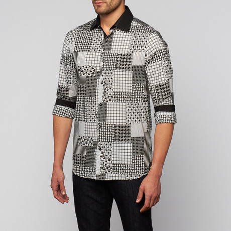 Multi Check Button-Up // Black (S)