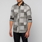 Multi Check Button-Up // Black (M)