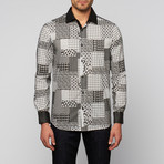 Multi Check Button-Up // Black (M)