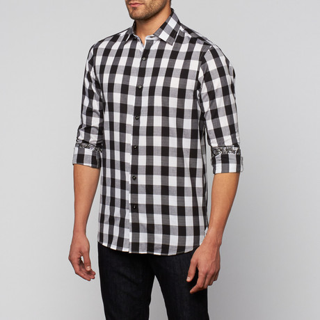 Medium Checkered Button-Up // Black (S)