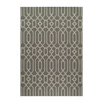 Fretwork Indoor + Outdoor Rug // Grey (3'-11"L x 5'-7"W)