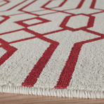 Fretwork Indoor + Outdoor Rug // Ivory