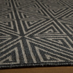 Diamond Indoor + Outdoor Rug // Charcoal (3'-11"L x 5'-7"W)