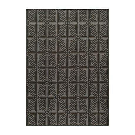 Diamond Indoor + Outdoor Rug // Charcoal (3'-11"L x 5'-7"W)