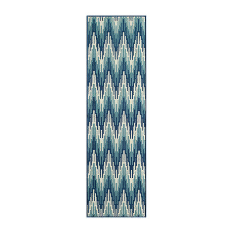 Wavelength Indoor + Outdoor Rug // Blue