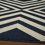 Prismatic Indoor + Outdoor Rug // Navy (3'-11"L x 5'-7"W)