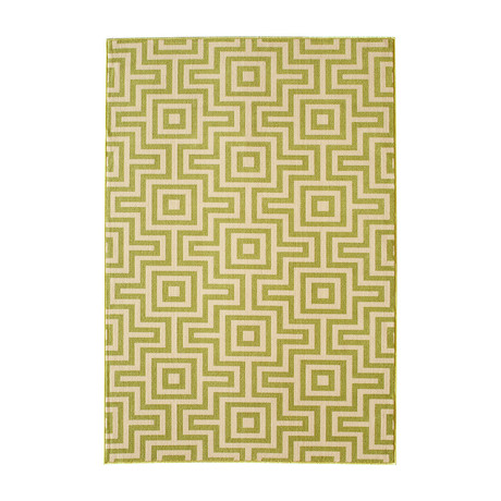 Maze Indoor + Outdoor Rug // Green (2'-3"L x 7'-6" Runner)